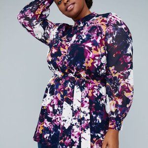 Girl with Curves by Lane Bryant Floral Belted Tunic Plus Size 28